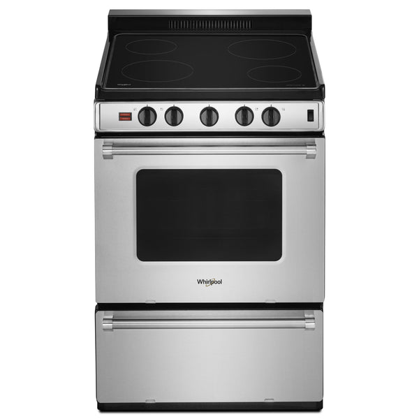  Whirlpool 24-inch, Freestanding Electric Range with Upswept SpillGuard™ Cooktop YWFE50M4HS IMAGE 1