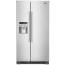  Maytag 36-inch, 25 cu.ft. Freestanding Side-by-Side Refrigerator with External Water and Ice Dispensing System MSS25C4MGZ IMAGE 1