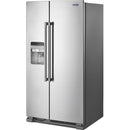  Maytag 36-inch, 25 cu.ft. Freestanding Side-by-Side Refrigerator with External Water and Ice Dispensing System MSS25C4MGZ IMAGE 3