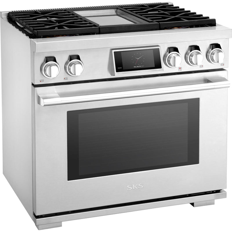  Signature Kitchen Suite 36-inch Freestanding Gas Range with Wi-Fi Connectivity SKSGR360GS IMAGE 16