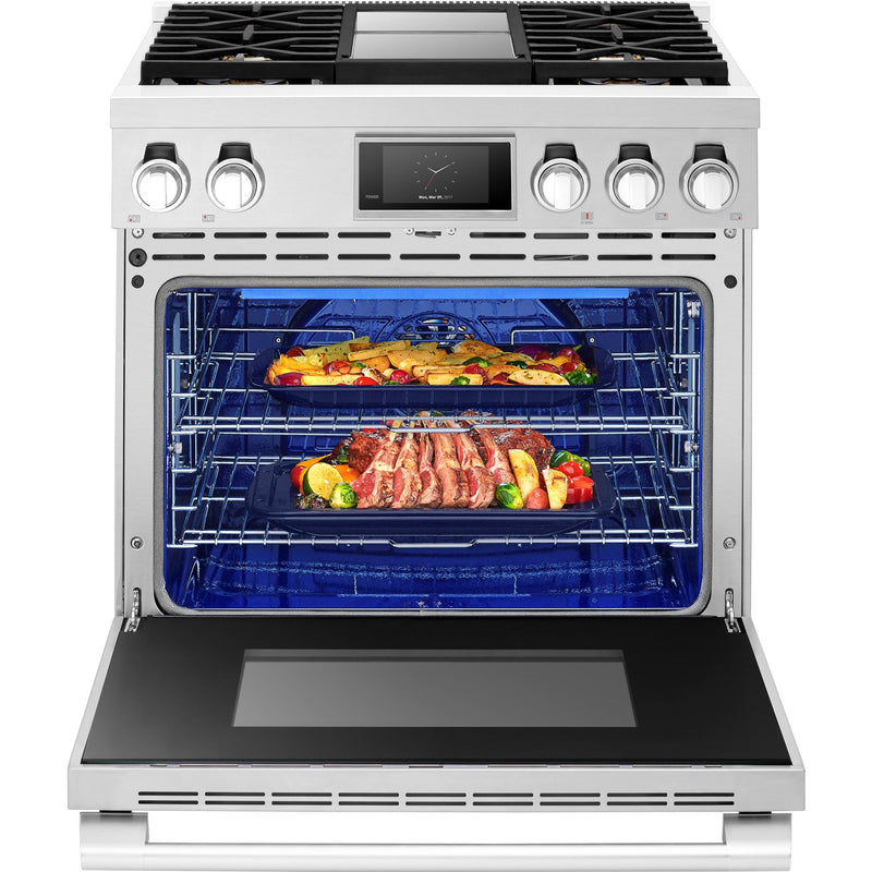  Signature Kitchen Suite 36-inch Freestanding Gas Range with Wi-Fi Connectivity SKSGR360GS IMAGE 3