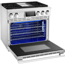  Signature Kitchen Suite 36-inch Freestanding Gas Range with Wi-Fi Connectivity SKSGR360GS IMAGE 4