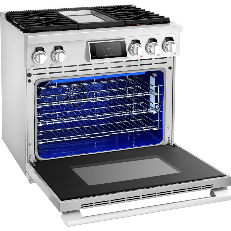  Signature Kitchen Suite 36-inch Freestanding Gas Range with Wi-Fi Connectivity SKSGR360GS IMAGE 4