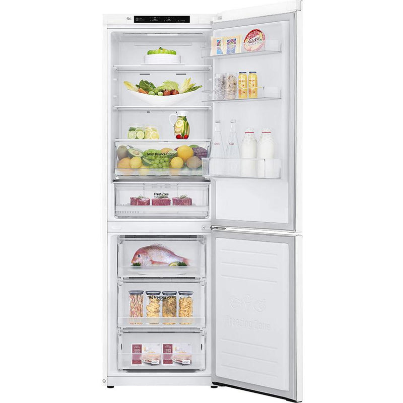  LG 24-inch, 12 cu.ft. Counter-Depth Bottom-Freezer Refrigerator with Multi-Air Flow System LBNC12231W IMAGE 2