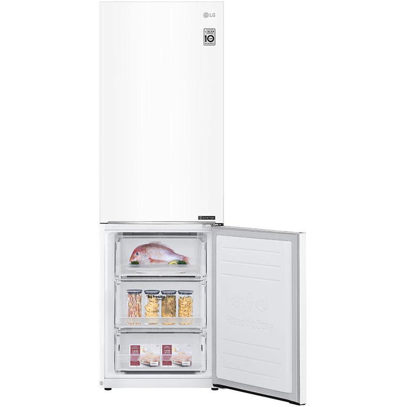 LG 24-inch, 12 cu.ft. Counter-Depth Bottom-Freezer Refrigerator with Multi-Air Flow System LBNC12231W IMAGE 6