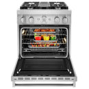  KitchenAid 30-inch Freestanding Dual Fuel Range with Even-Heat™ True Convection KFDC500JSS IMAGE 3
