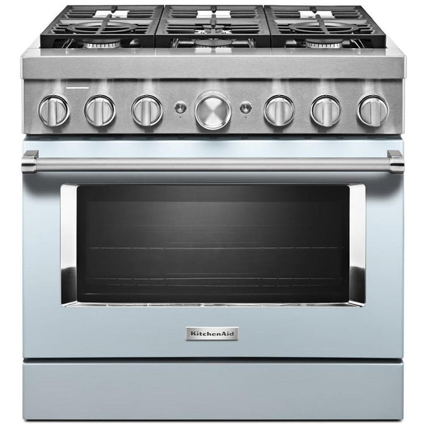  KitchenAid 36-inch Freestanding Dual Fuel Range with Even-Heat™ True Convection KFDC506JMB IMAGE 1