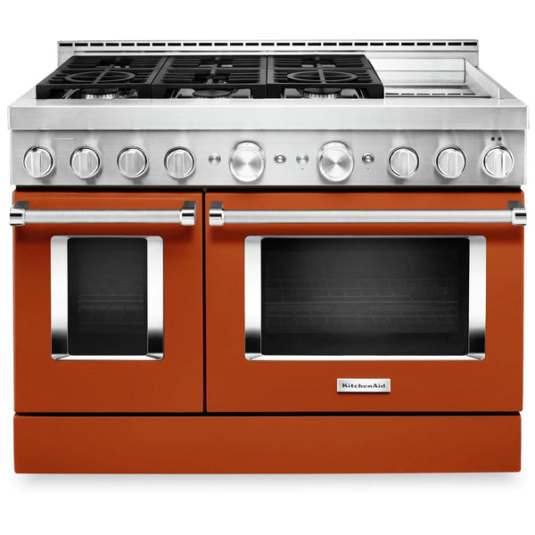  KitchenAid 48-inch Freestanding Dual Fuel Range with Even-Heat™ True Convection KFDC558JSC IMAGE 1
