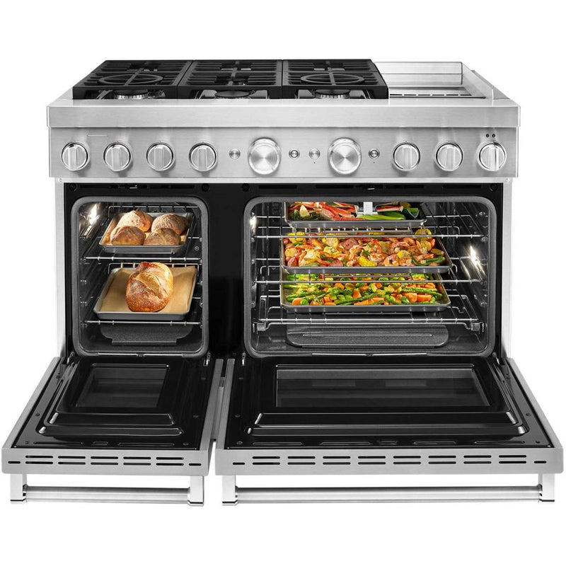  KitchenAid 48-inch Freestanding Dual Fuel Range with Even-Heat™ True Convection KFDC558JMH IMAGE 3