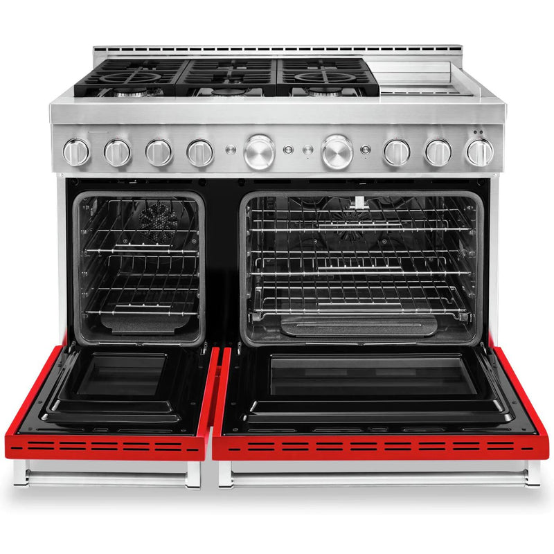  KitchenAid 48-inch Freestanding Dual Fuel Range with Even-Heat™ True Convection KFDC558JPA IMAGE 2