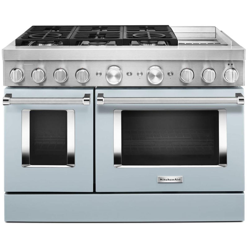  KitchenAid 48-inch Freestanding Dual Fuel Range with Even-Heat™ True Convection KFDC558JMB IMAGE 1