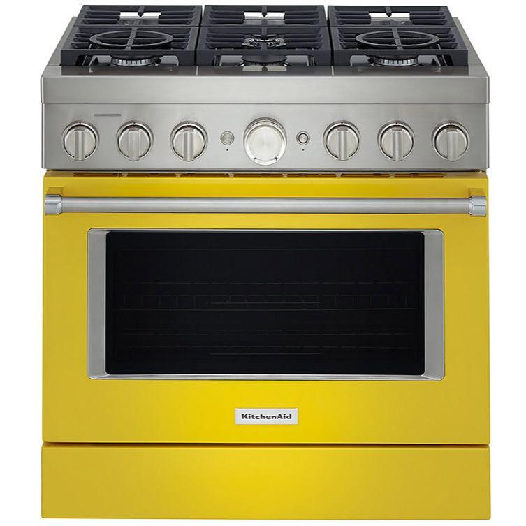  KitchenAid 36-inch Freestanding Gas Range with Even-Heat™ True Convection KFGC506JYP IMAGE 1