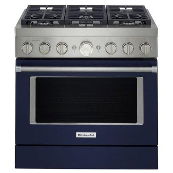  KitchenAid 36-inch Freestanding Gas Range with Even-Heat™ True Convection KFGC506JIB IMAGE 1