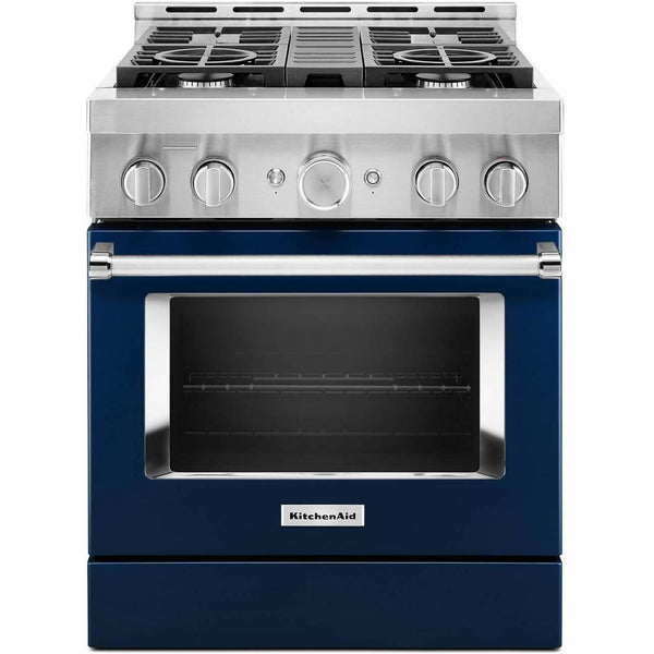  KitchenAid 30-inch Freestanding Gas Range with Even-Heat™ True Convection KFGC500JIB IMAGE 1