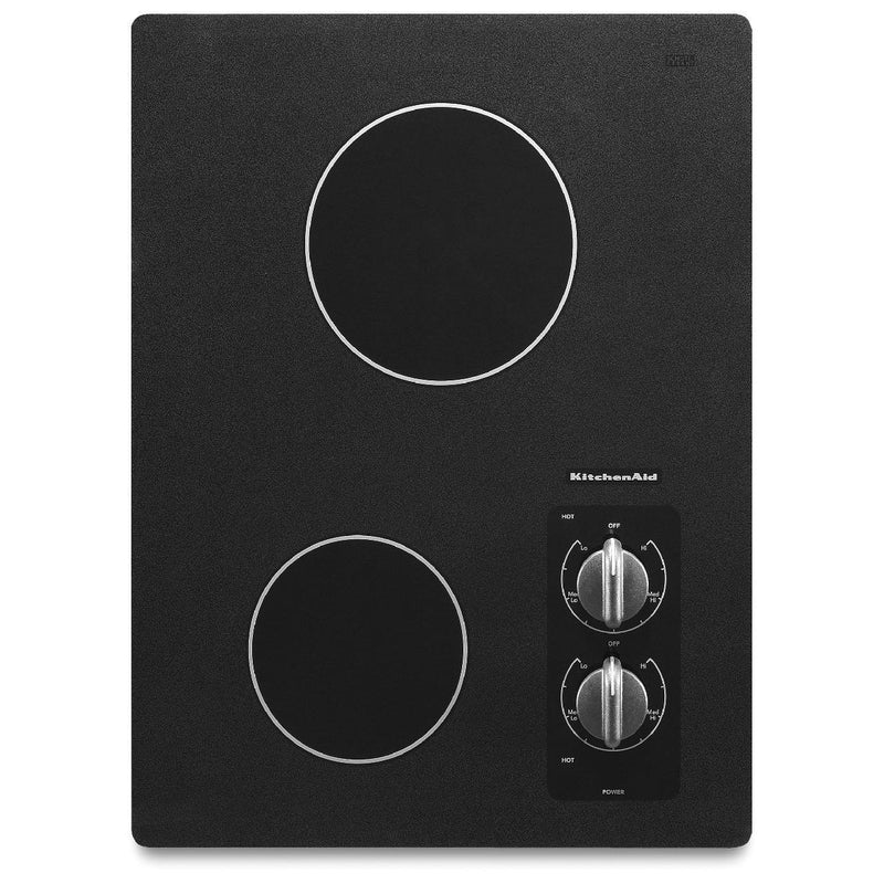  KitchenAid 15-inch Built-in Electric Cooktop with 2 Elements KECC056RBL IMAGE 1