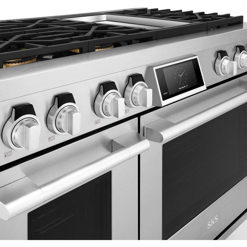  Signature Kitchen Suite 48-inch Freestanding Dual-Fuel Range with Wi-Fi Connectivity SKSDR480GS IMAGE 10