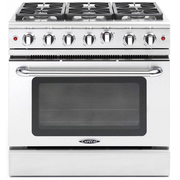  Capital 36-inch Freestanding Gas Range with Convection Technology MCR366-N IMAGE 1