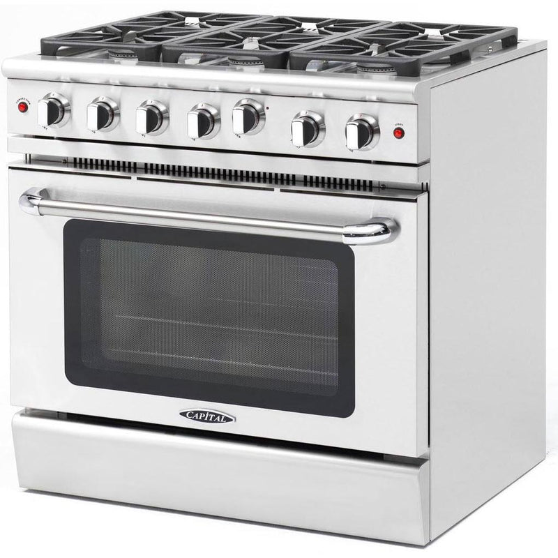  Capital 36-inch Freestanding Gas Range with Convection Technology MCR366-N IMAGE 2
