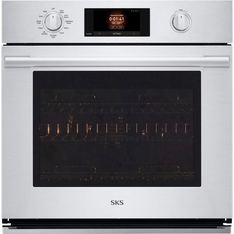  Signature Kitchen Suite 30-inch Single Wall Oven with Steam Assist SKSSV3001S IMAGE 1