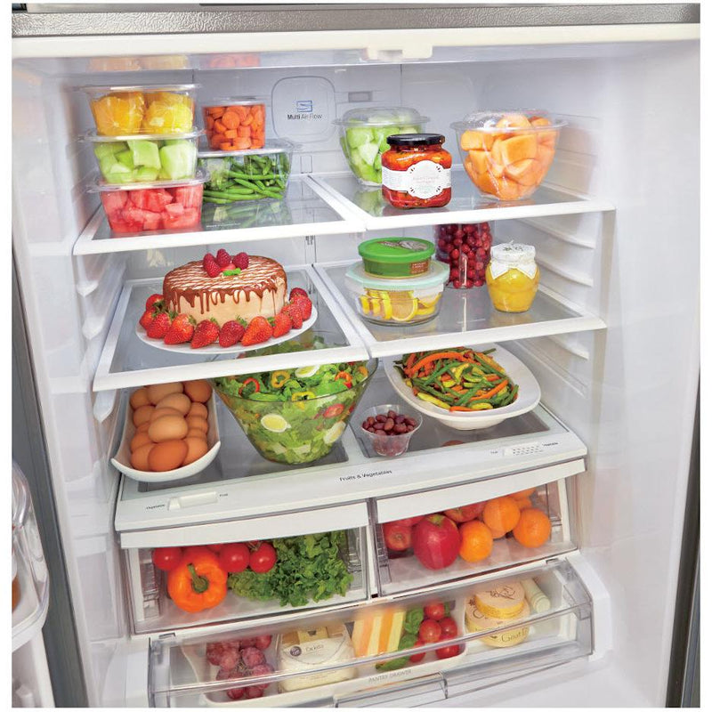  LG 30-inch, 21.8 cu.ft. Freestanding French 3-Door Refrigerator with SmartDiagnosis™ Technology LRFNS2200S IMAGE 7