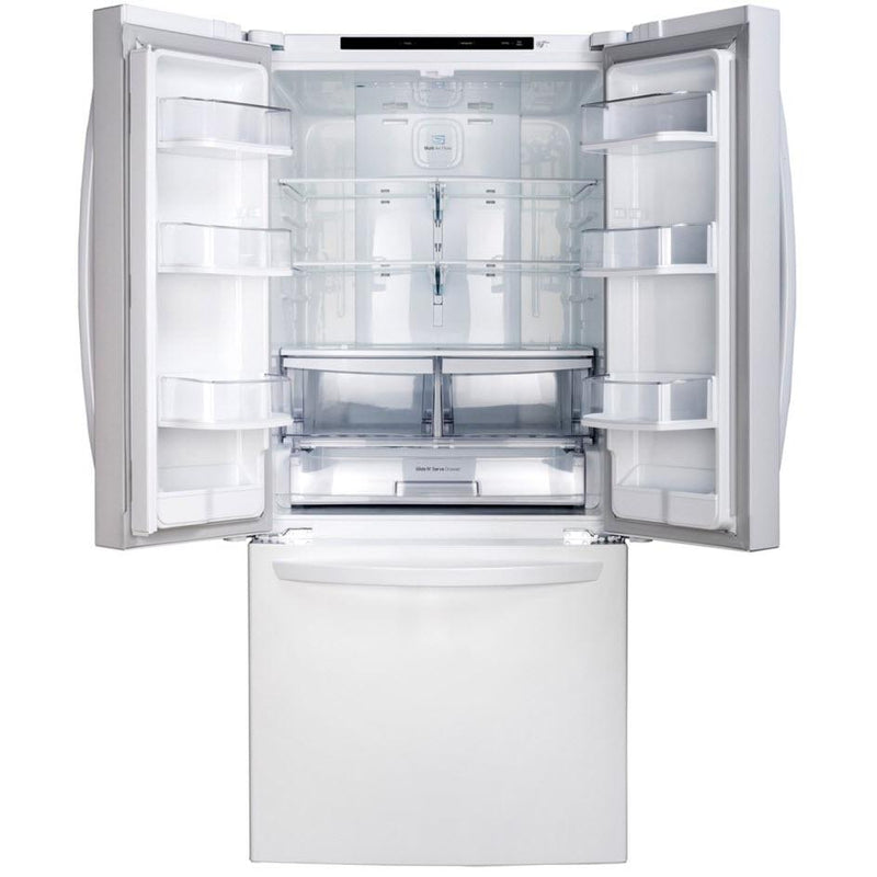  LG 30-inch, 21.8 cu.ft. Freestanding French 3-Door Refrigerator with SmartDiagnosis™ Technology LRFNS2200W IMAGE 4