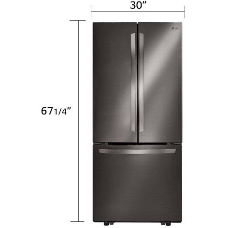  LG 30-inch, 21.8 cu.ft. Freestanding French 3-Door Refrigerator with SmartDiagnosis™ Technology LRFNS2200D IMAGE 10