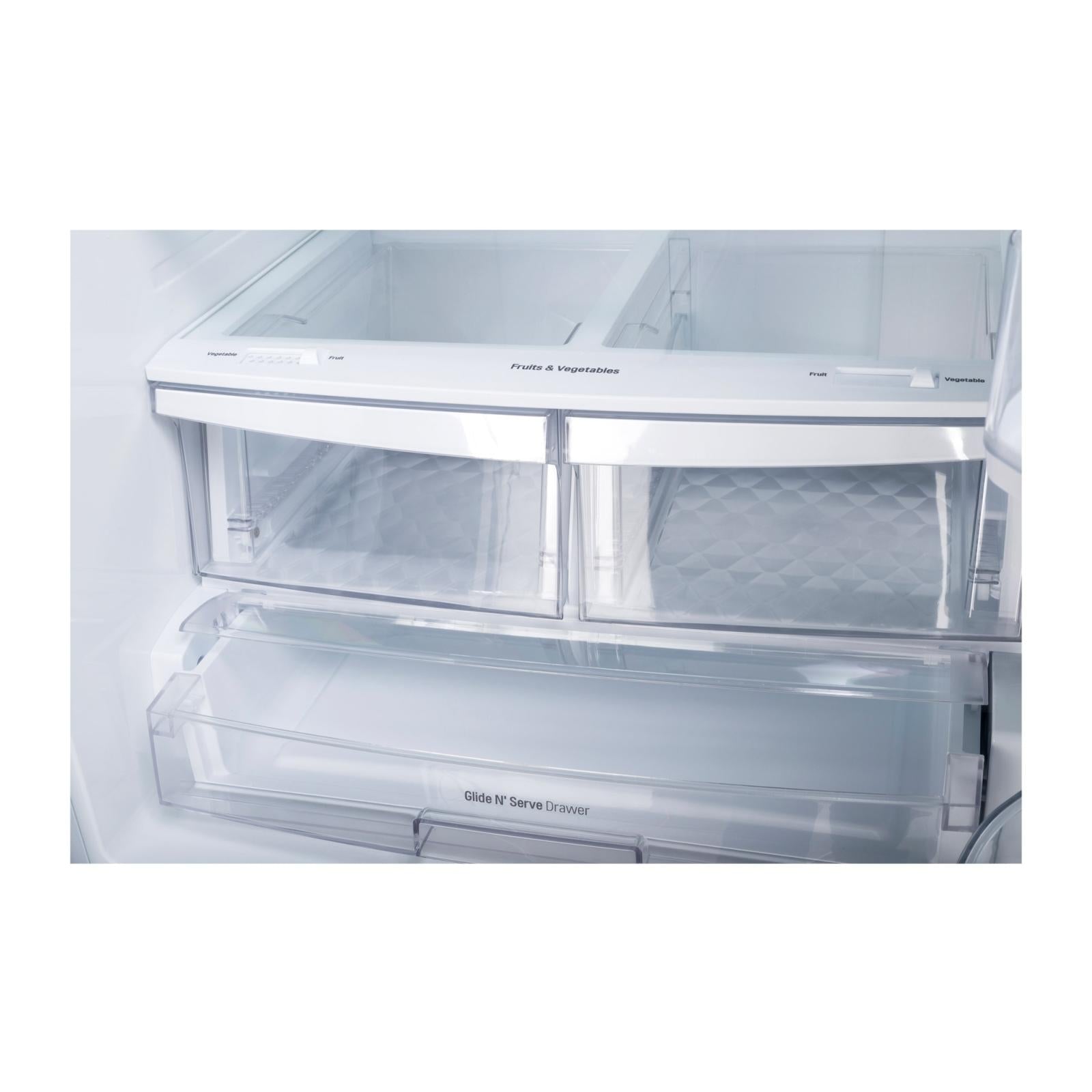  LG 30-inch, 21.8 cu.ft. Freestanding French 3-Door Refrigerator with SmartDiagnosis™ Technology LRFNS2200D IMAGE 4