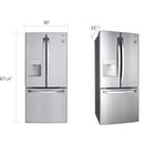  LG 30-inch, 21.8 cu.ft. Freestanding French 3-Door Refrigerator with External Water Dispensing System LRFWS2200S IMAGE 16