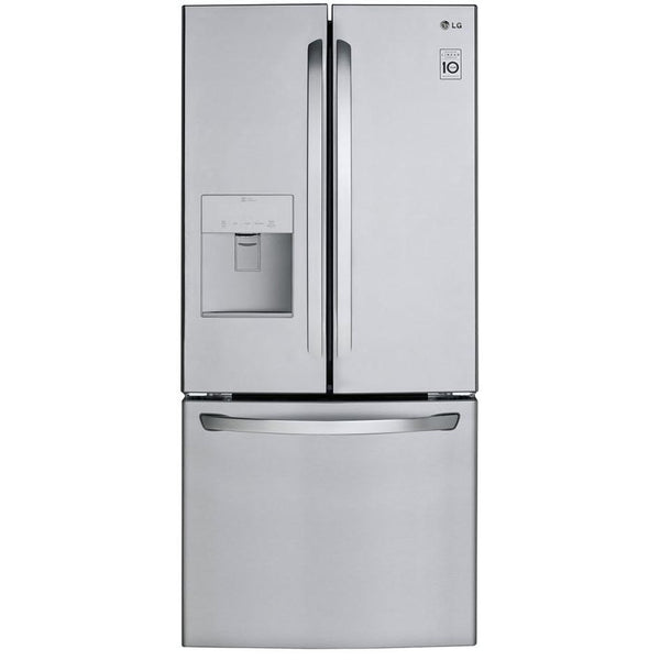  LG 30-inch, 21.8 cu.ft. Freestanding French 3-Door Refrigerator with External Water Dispensing System LRFWS2200S IMAGE 1