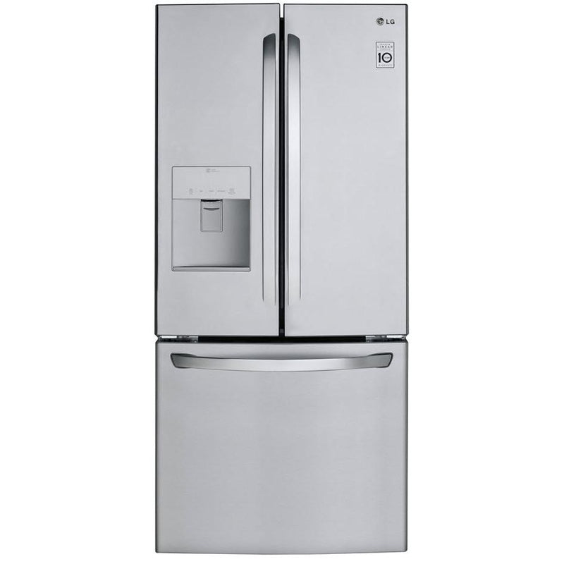  LG 30-inch, 21.8 cu.ft. Freestanding French 3-Door Refrigerator with External Water Dispensing System LRFWS2200S IMAGE 1