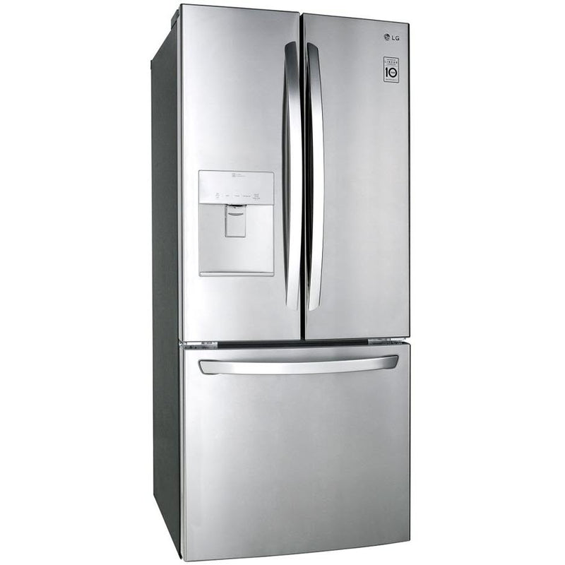  LG 30-inch, 21.8 cu.ft. Freestanding French 3-Door Refrigerator with External Water Dispensing System LRFWS2200S IMAGE 2