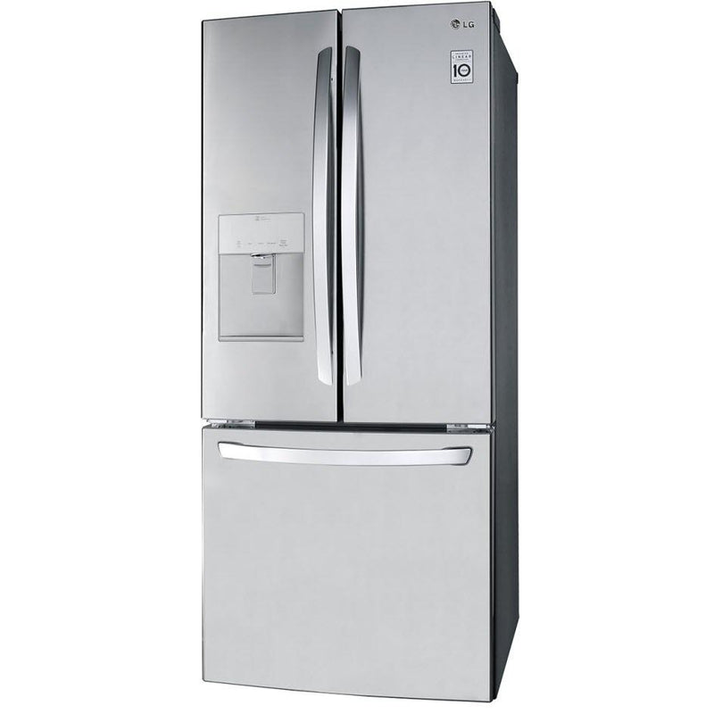  LG 30-inch, 21.8 cu.ft. Freestanding French 3-Door Refrigerator with External Water Dispensing System LRFWS2200S IMAGE 3