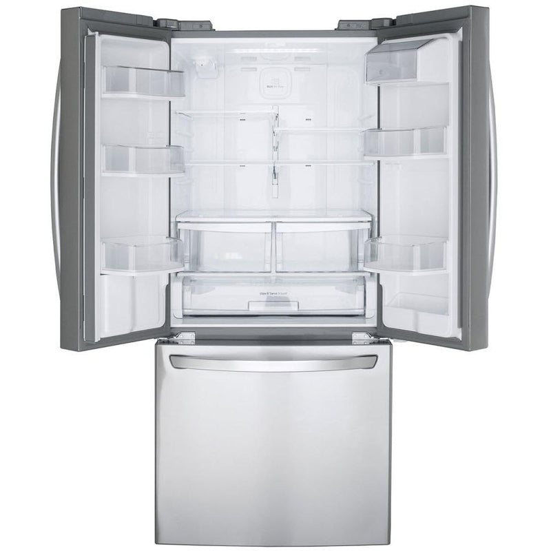 LG 30-inch, 21.8 cu.ft. Freestanding French 3-Door Refrigerator with External Water Dispensing System LRFWS2200S IMAGE 4