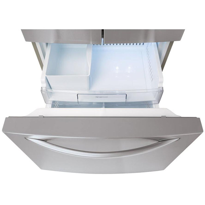  LG 30-inch, 21.8 cu.ft. Freestanding French 3-Door Refrigerator with External Water Dispensing System LRFWS2200S IMAGE 7