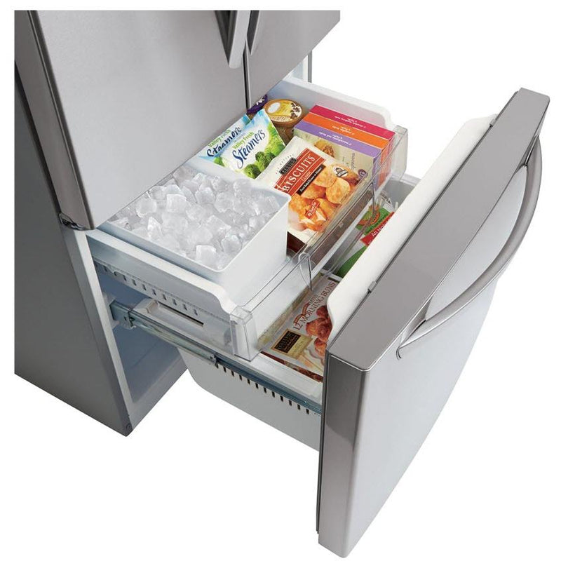  LG 30-inch, 21.8 cu.ft. Freestanding French 3-Door Refrigerator with External Water Dispensing System LRFWS2200S IMAGE 8