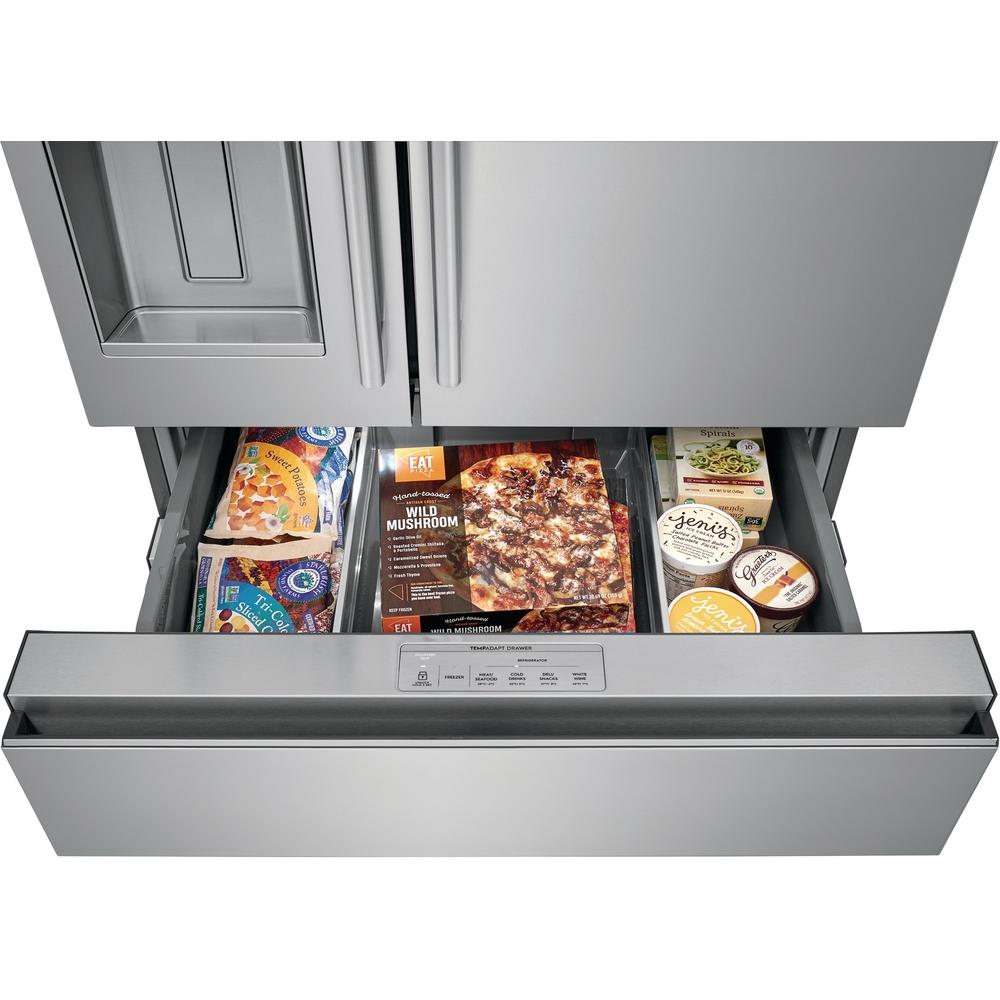  Electrolux 36-inch, 21.8 cu.ft. Counter-Depth French 4-Door Refrigerator with TempAdapt™ Drawer ERMC2295AS IMAGE 6