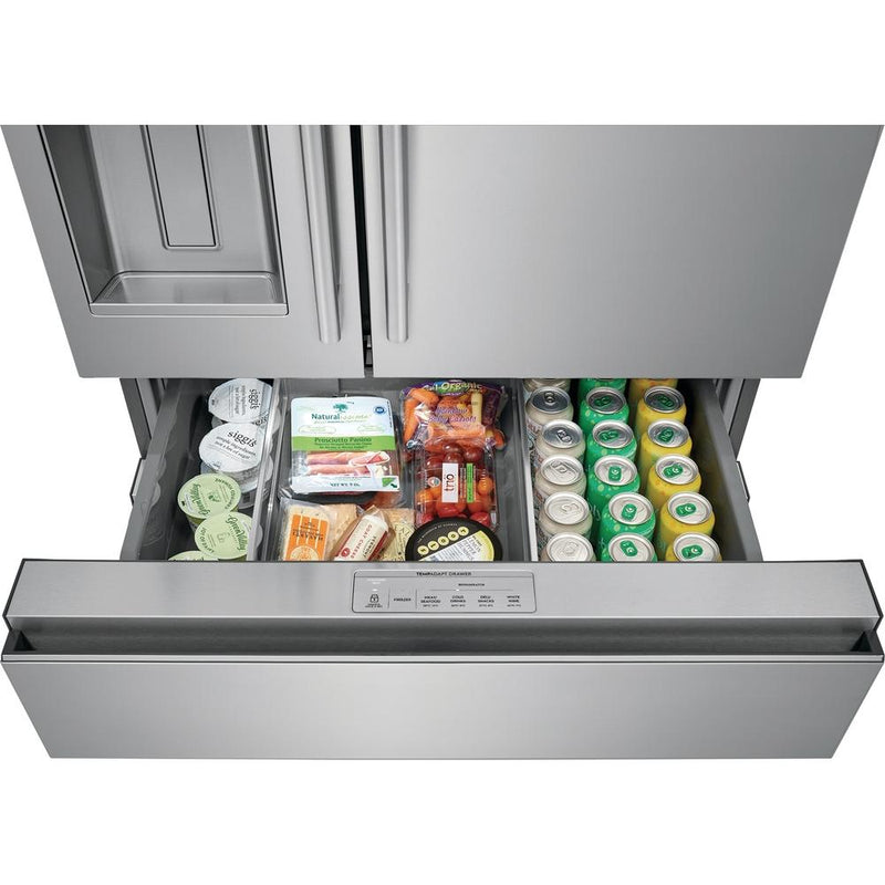  Electrolux 36-inch, 21.8 cu.ft. Counter-Depth French 4-Door Refrigerator with TempAdapt™ Drawer ERMC2295AS IMAGE 7