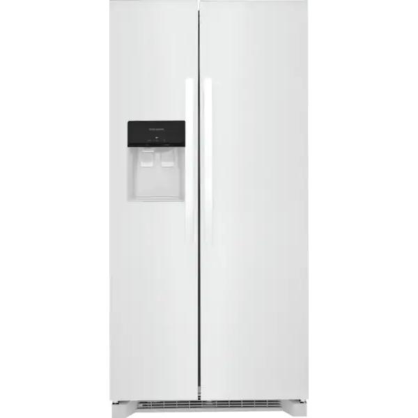 Frigidaire 33-inch, 22.2 cu.ft. Freestanding Side-by-Side Refrigerator with Ice and Water Dispensing System FRSS2323AW IMAGE 1