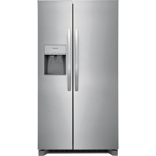  Frigidaire 36-inch, 25.6 cu.ft. Freestanding Side-by-Side Refrigerator with Ice and Water Dispensing System FRSS2623AS IMAGE 1