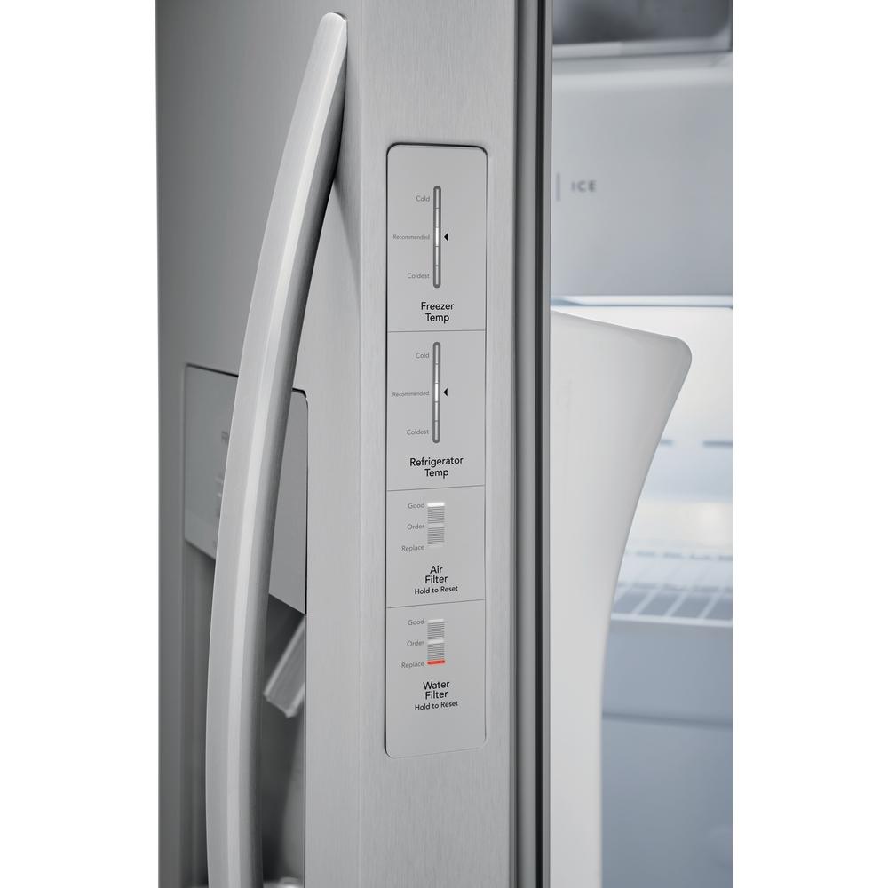  Frigidaire 36-inch, 25.6 cu.ft. Freestanding Side-by-Side Refrigerator with Ice and Water Dispensing System FRSS2623AS IMAGE 5