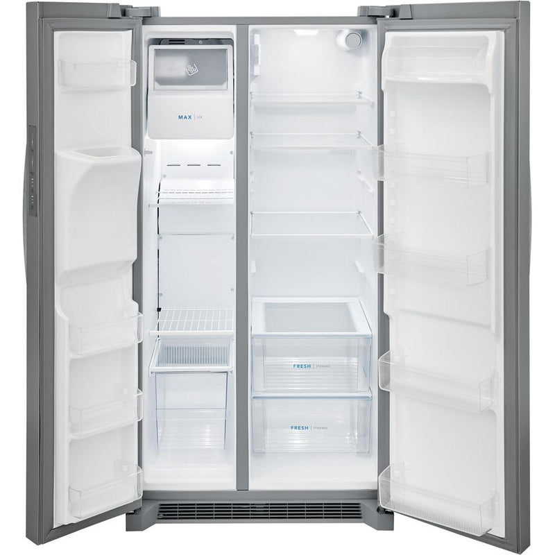  Frigidaire 36-inch, 25.6 cu.ft. Freestanding Side-by-Side Refrigerator with Ice and Water Dispensing System FRSS2623AS IMAGE 9