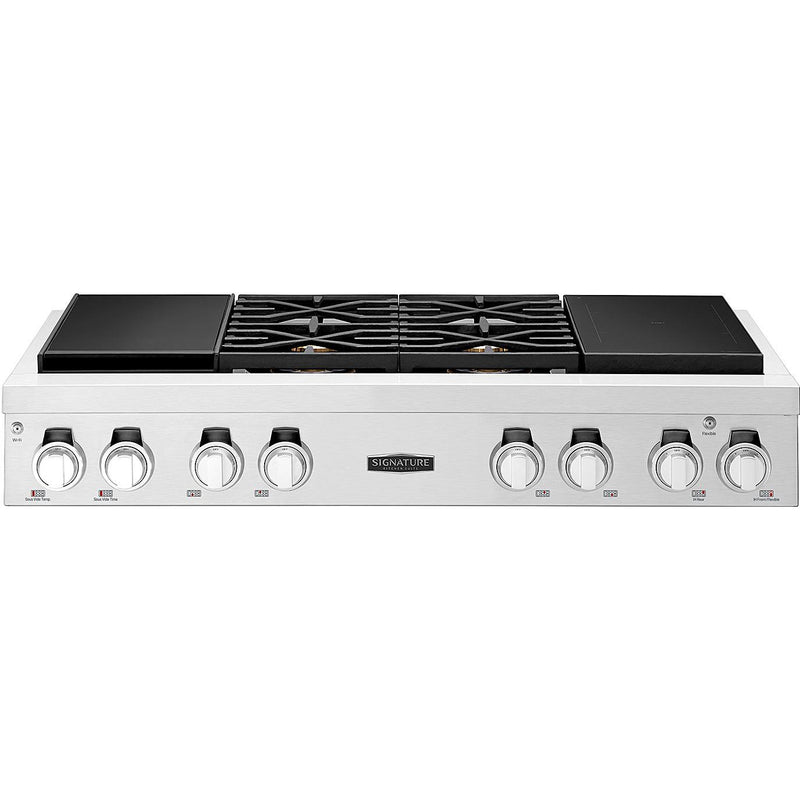  Signature Kitchen Suite 48-inch Dual Fuel Built-in Rangetop with Induction Technology SKSRT480SIS IMAGE 1