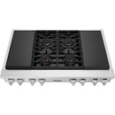  Signature Kitchen Suite 48-inch Dual Fuel Built-in Rangetop with Induction Technology SKSRT480SIS IMAGE 2