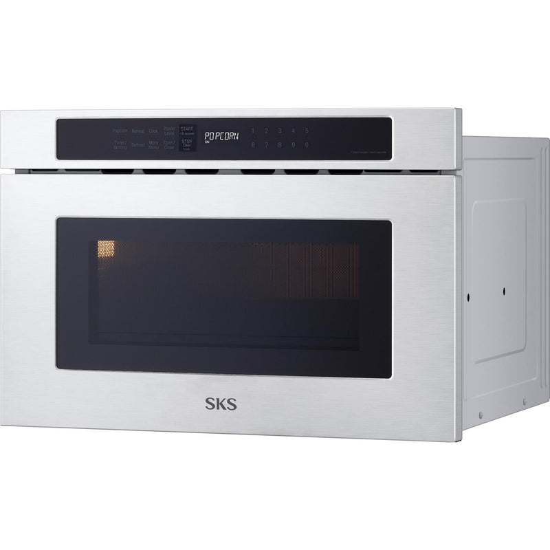  Signature Kitchen Suite 24-inch, 1.2 cu.ft. Built-in Microwave Drawer with Sensor Cooking SKSMD2401S IMAGE 3