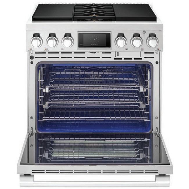  Signature Kitchen Suite 36-inch Freestanding Dual Fuel Range with Sous Vide SKSDR360SIS IMAGE 2