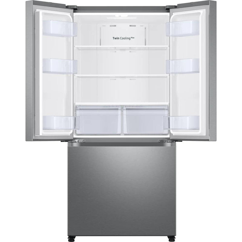  Samsung 18 cu. ft. Counter-Depth French 3-Door Refrigerator RF18A5101SR/AA IMAGE 2