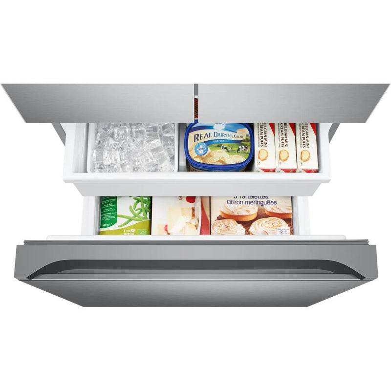  Samsung 18 cu. ft. Counter-Depth French 3-Door Refrigerator RF18A5101SR/AA IMAGE 4