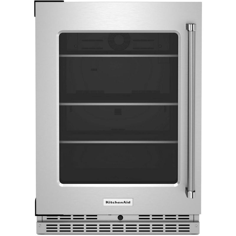  KitchenAid 24-inch, 5.20 cu. ft. Compact Refrigerator with Glass Door KURL314KSS IMAGE 1