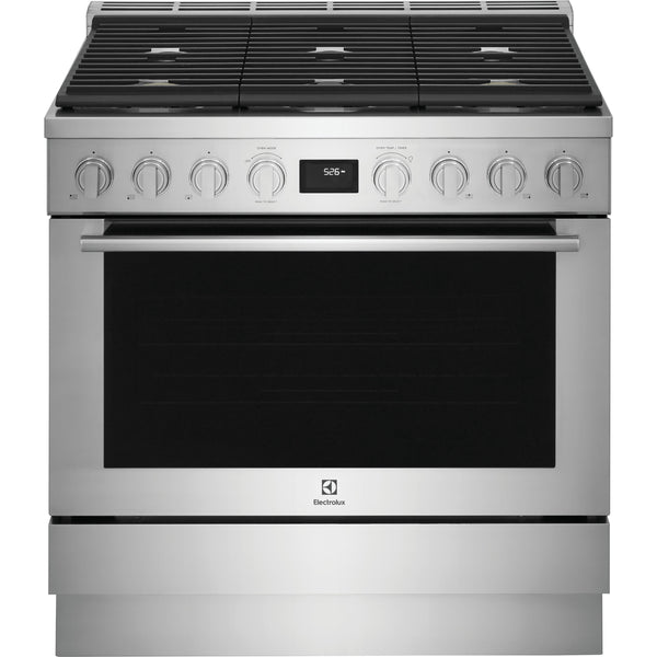  Electrolux 36-inch Dual-Fuel Freestanding Range ECFD3668AS IMAGE 1