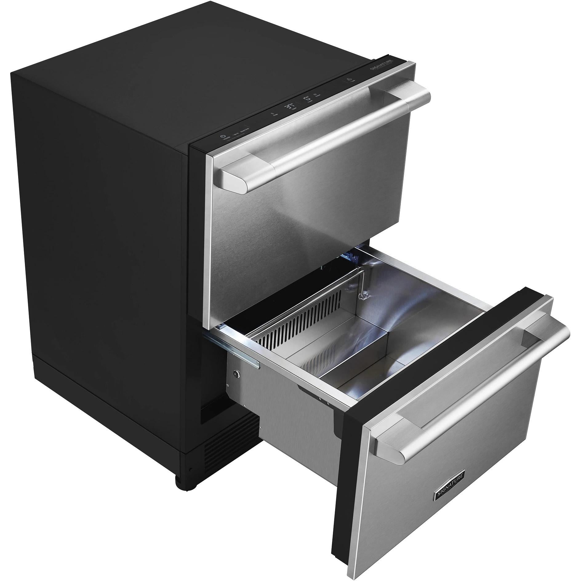  Signature Kitchen Suite 24-inch Built-in Refrigerator Drawers with 6 Modes SKSUD2402P IMAGE 4